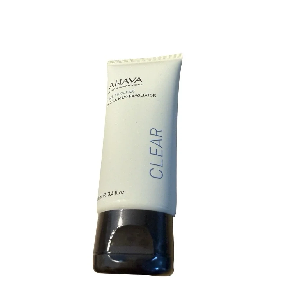 AHAVA Time To Clear FACIAL MUD EXFOLIATOR, 3.4 fl oz / 100 ml NIB + sealed
